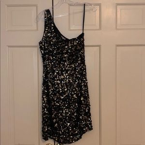 SCALA one shoulder sequin dress